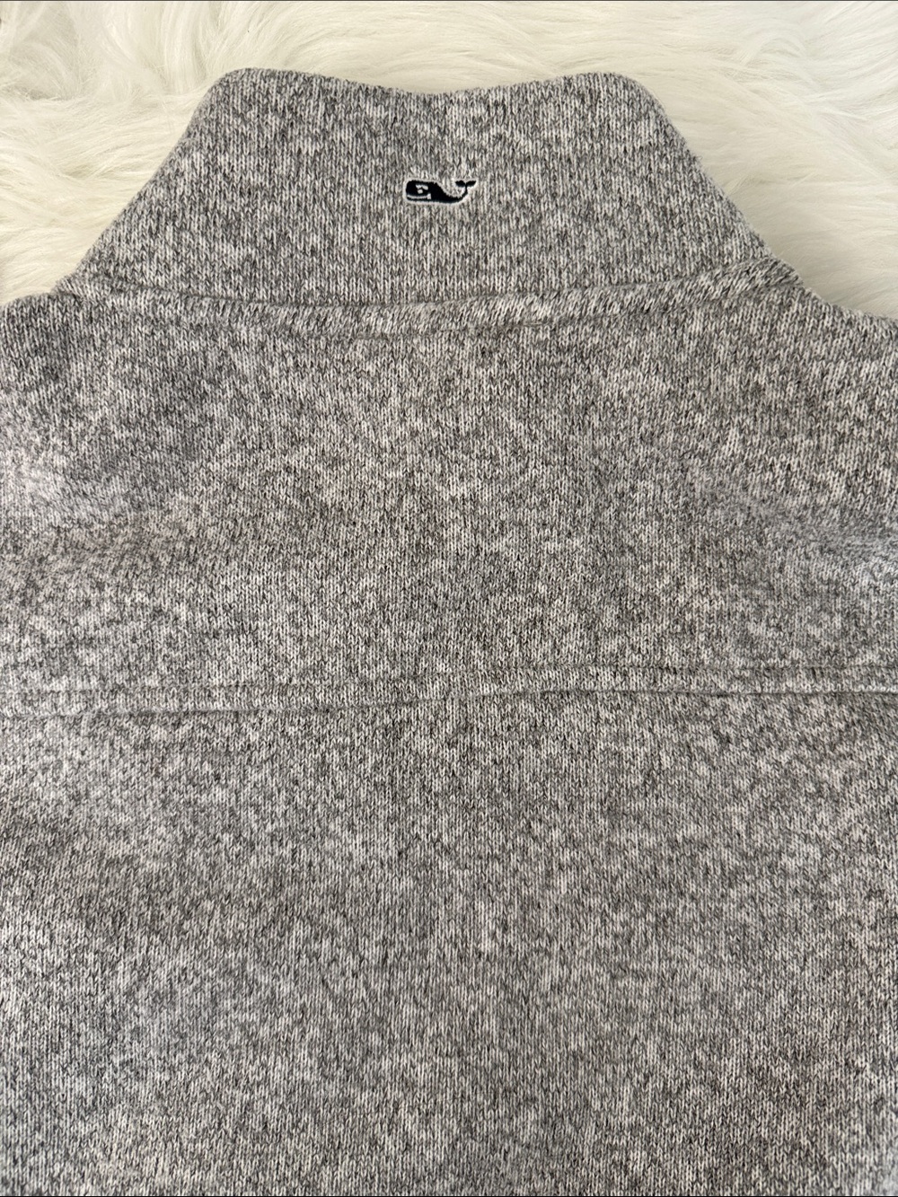 Vineyard Vines Gray Full Zip Fleece Vest Size Small - Picture 5 of 8